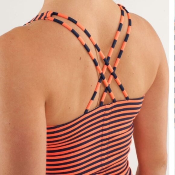 VGC Lululemon Free To Be Tank - Orange / Navy - Size 4 - Picture 2 of 6